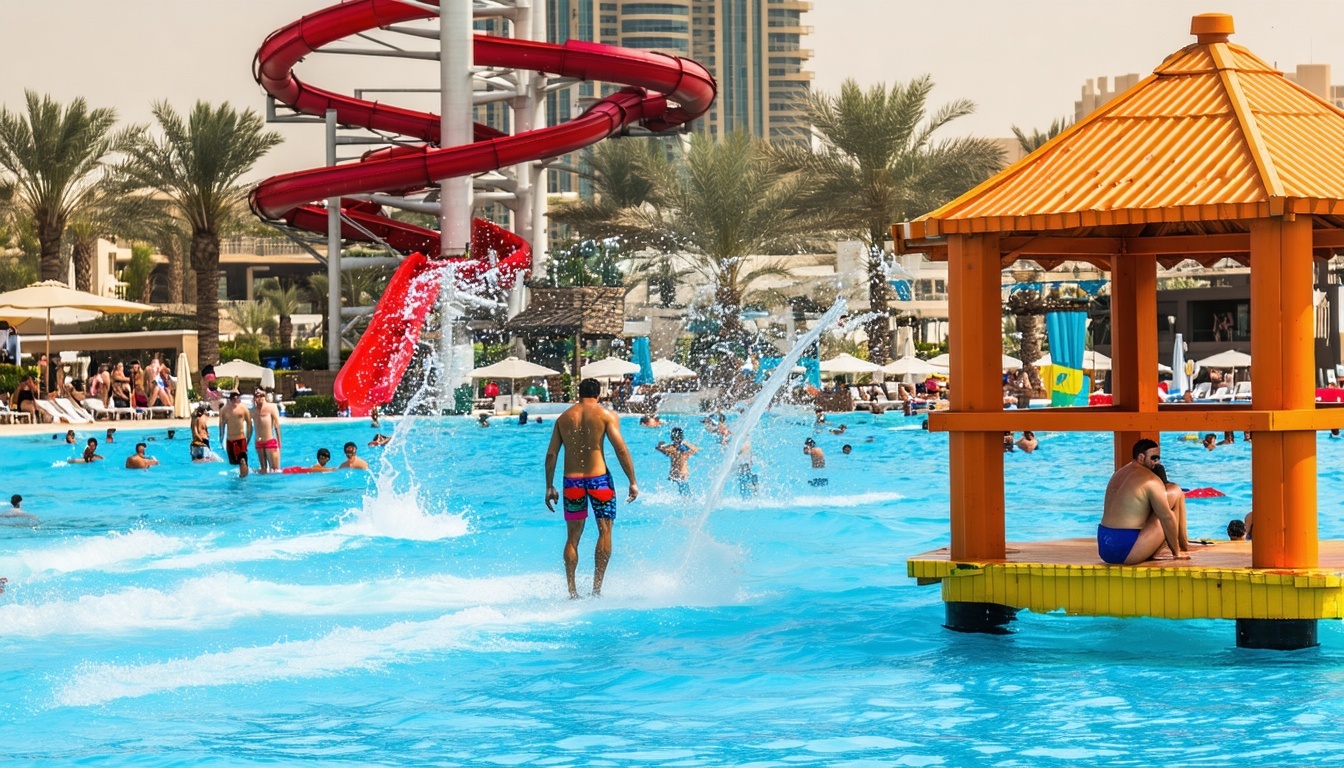 Safety measures and lifeguards at Dubai water park
